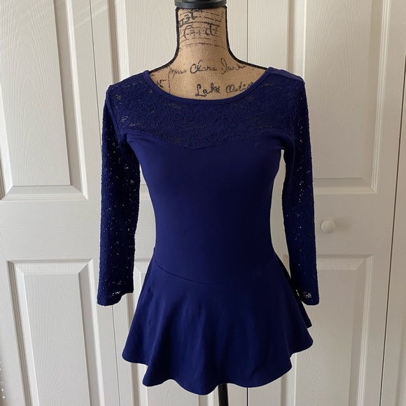 Express long sleeve peplum top - Picture 1 of 4